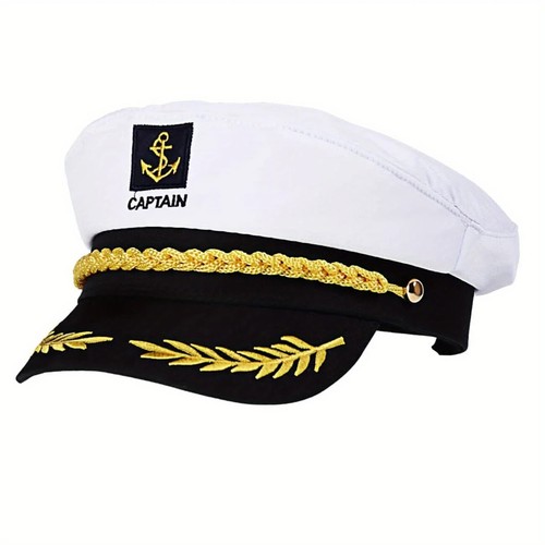 Adult satin captain hat - (new),