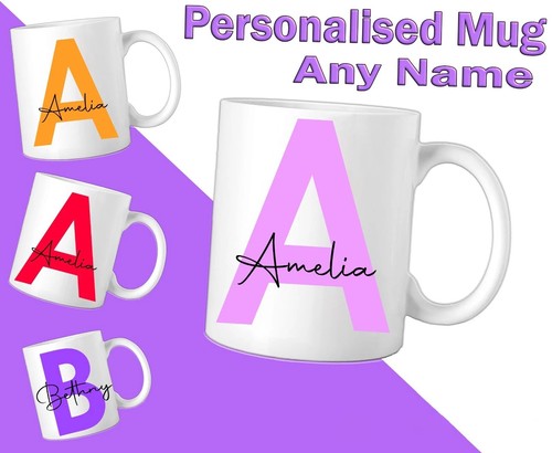 Personalised initial name - initial, mug