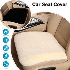 1pc Winter Warm Sheepskin Seat Cover Soft Front Driver Bottom Cushion Protector
