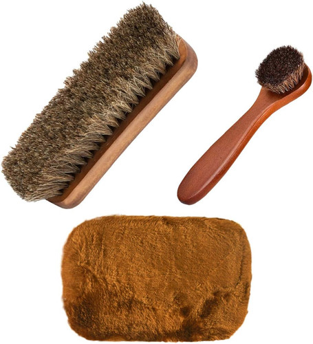 Shoe brush set horse hair - shoe,