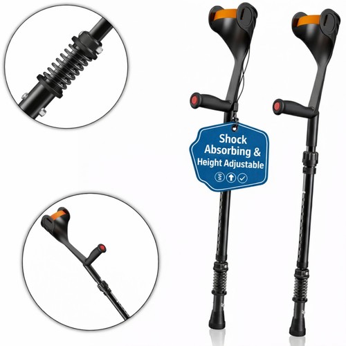 Shock absorbing elbow crutches - elbow,