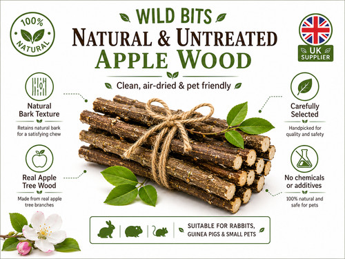 Apple wood sticks rabbit chews - rabbit,
