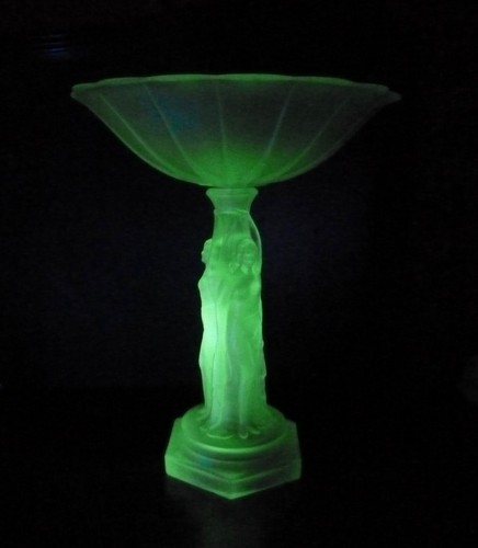 Art deco uranium glass - deco,
