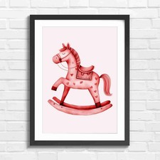 Whimsical Wooden Rocking Horse