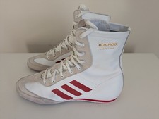 Adidas Box Hog X Special White / Red Rare Boxing Boots UK Size 9 EU 41 1/3