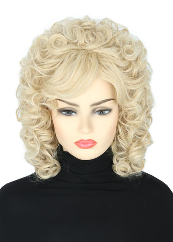 Women wigs blonde curly - wigs, 80s