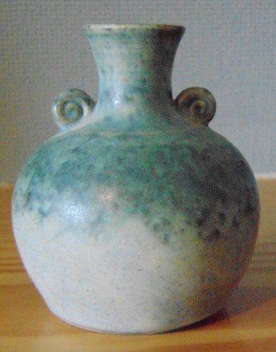 Vintage conwy blue green vase - blue,