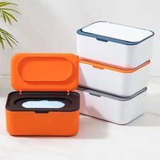 Wet Wipes Dispenser Tissue Box Holder Baby Wipes Storage Box w/Lid Home Office