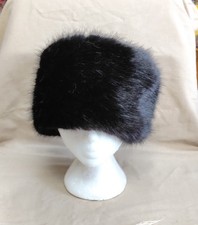 Black faux fur Ushanka style