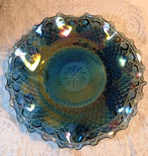 Vintage carnival glass bowl - glass,