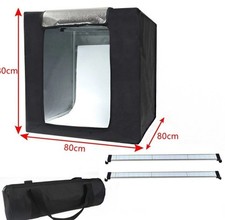 Photo light studio box kit 80cm  professional  with 2 led lights an 3 backdrops