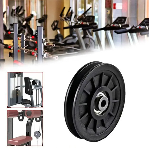 Black nylon pulley - nylon, cable