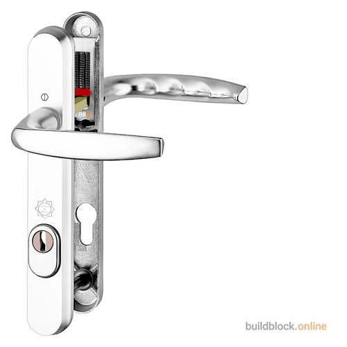White door handle - handle, pas