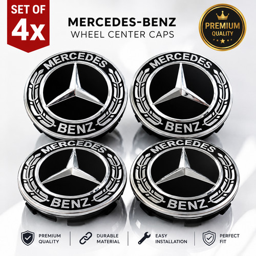 Mercedes black alloy wheel - 4x,