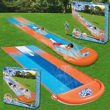 BESTWAY KIDS CHILDREN 16ft H2O Go! SINGLE DOUBLE TRIPLE SLIDER WATER SLIDE FUN