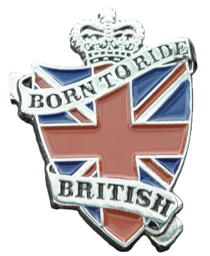 Born ride british - lapel, pin