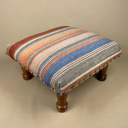 Kilim footstool ottoman square - kilim,