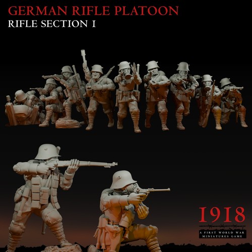 28mm ww1 german rifle - 28mm,