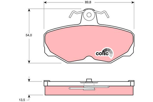 Brake pad set - pad,