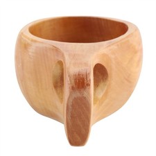 Wooden Tea Coffee Cup Portable Outdoor Natural Wood Drinks Drinking Mug With