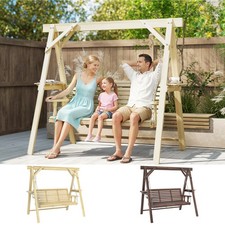 3 Seater Wooden Garden Swing