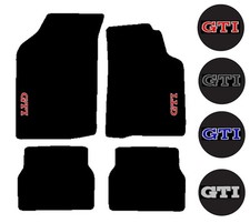 Fits VW Golf Mk2 1983-1992 Black Tailored Car Mats GTI Badge / Motif / Logo