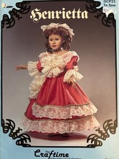 Craftime Henrietta. Doll Clothes Sewing Pattern. Unused.
