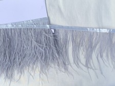 High Quality 1 Metre Ostrich Feather Trimming Fringe Ribbon Cloth Decor 12 -15cm