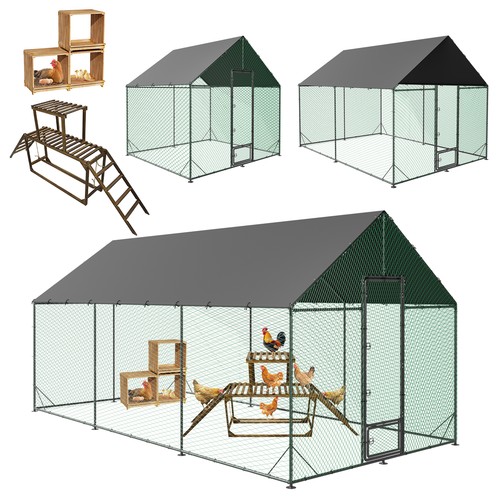 Metal chicken run pen - chicken,