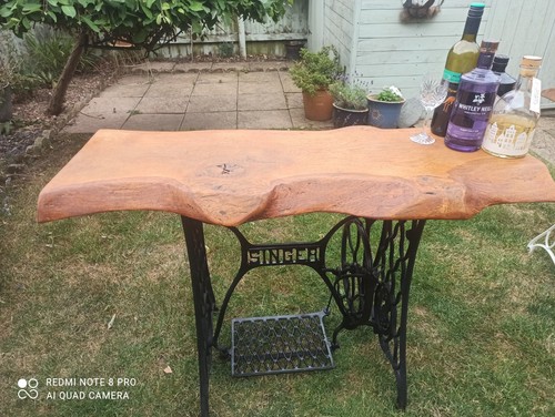 Table made from singer - table, sewing