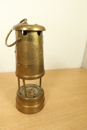 Vintage brass mining lamp - vintage,