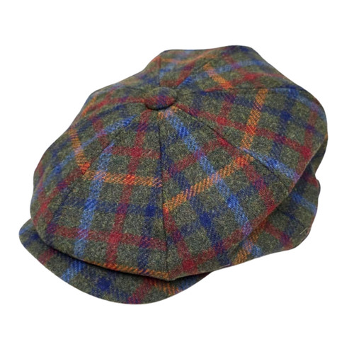 Wool newsboy cap herringbone - cap,