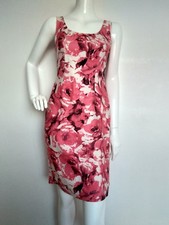 LK BENNETT Tafetta dress size 6 --VGC-wool/silk pink Retro Vintage vibe 