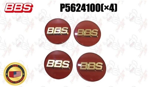 Bbs oem wheel center caps - center, red