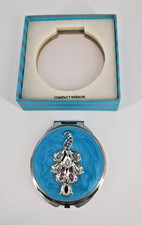 Compact Mirror With Peacock