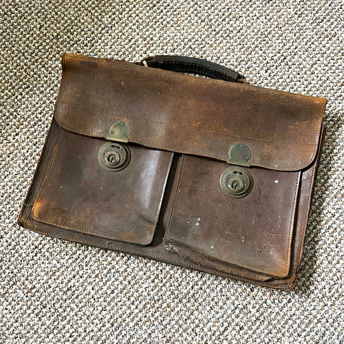 Vintage brown leather - vintage,