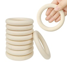 Natural Wooden Linking Rings Crafts Hoops - Choice of Sizes-Plain Organic DIY