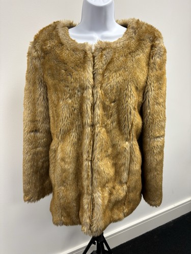 Vtg faux fur coat 70s - coat,