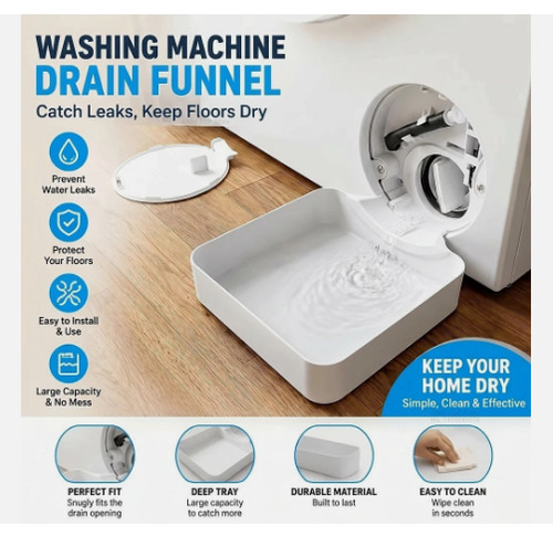 Washing machine drainage - machine, tray