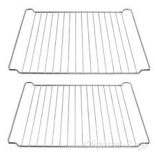 2 x Chrome Grill Shelf Rack for WHIRLPOOL Oven Cooker Top Lower Mid 445 x 340mm