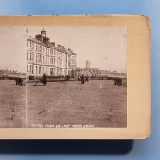 Penzance 3D Stereoview C1890 Houses On The Promenade Victorian Ladies Cornwall