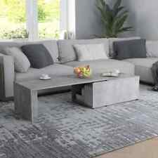 comfy.living22 Extendable Concrete Grey Coffee Table Storage Table itzcominghome