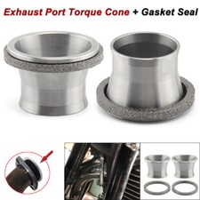 Exhaust Port Pipes Torque Cone w/ Gasket Seal Kit For Harley Sportster 883 1200