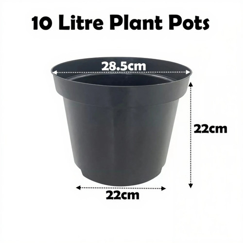 Litre black plant pots - litre,