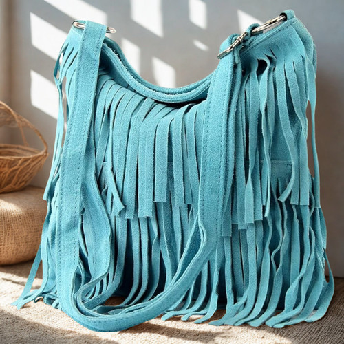 Turquoise real leather - real,