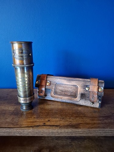 Vintage brass telescope royal - brass,