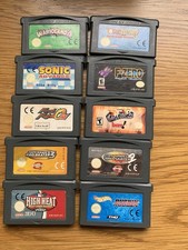10 Gameboy Advance Carts Genuine Sonic Yoshi Island Warioland F Zero