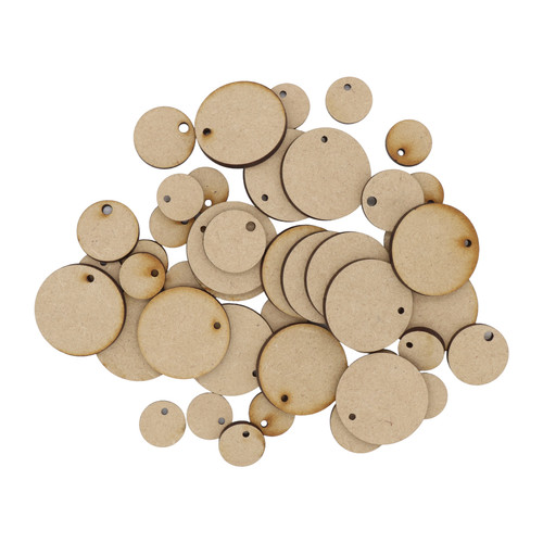 Wooden circle with hole mdf - wooden,