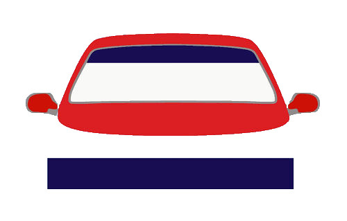 Plaingloss dark blue sun strip - blue,