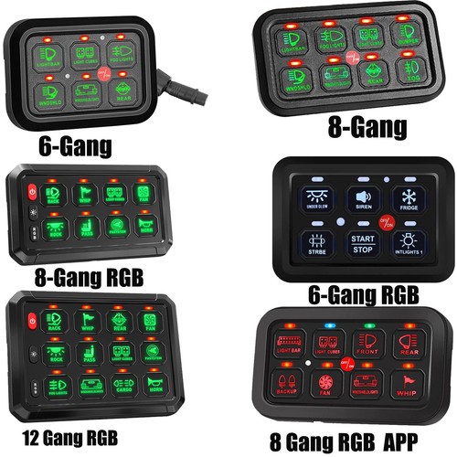 Gang rgb switch panel - 6/8/12,
